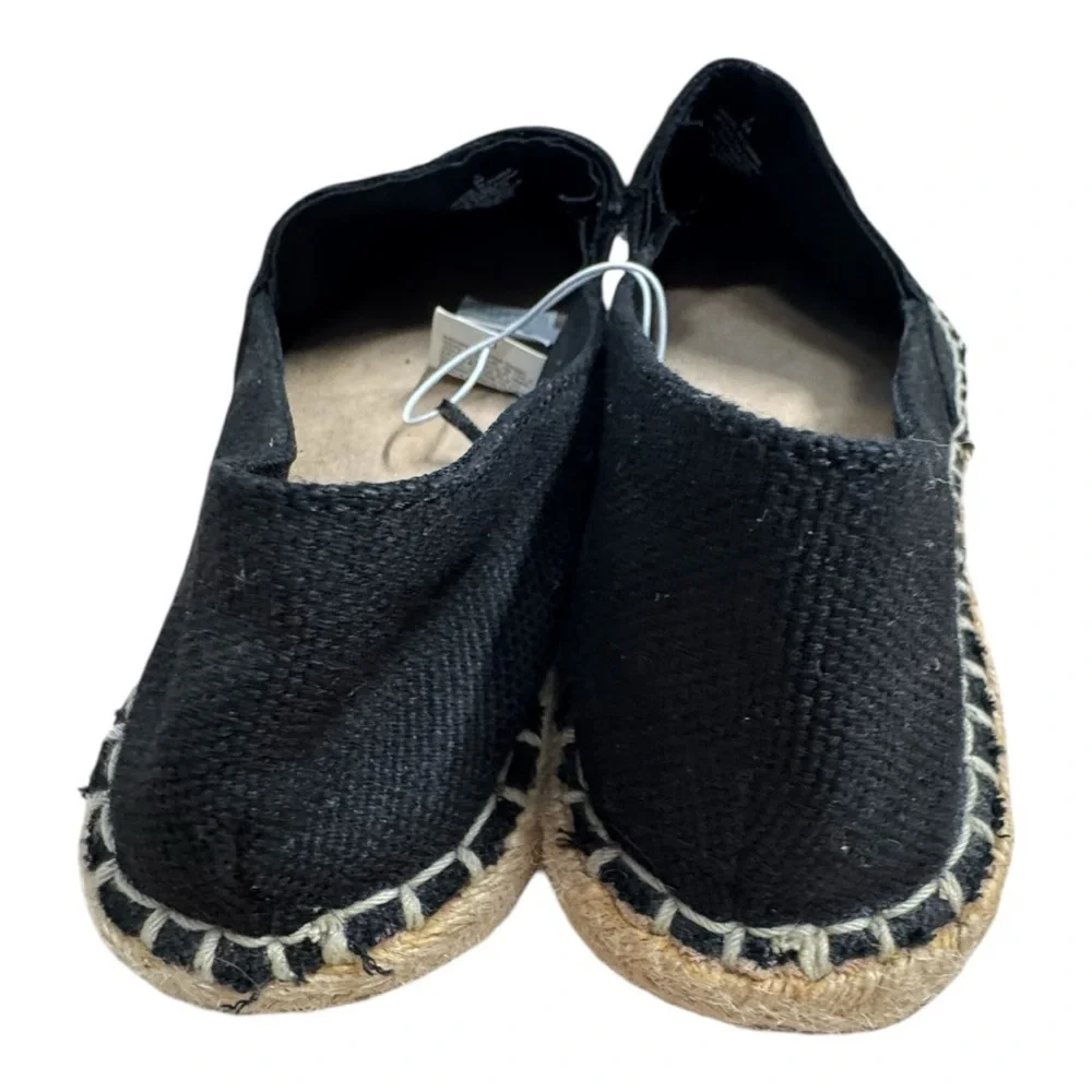 NWT Old Navy Women’s Black Canvas Espadrilles Slip-On Casual Flats Size 7